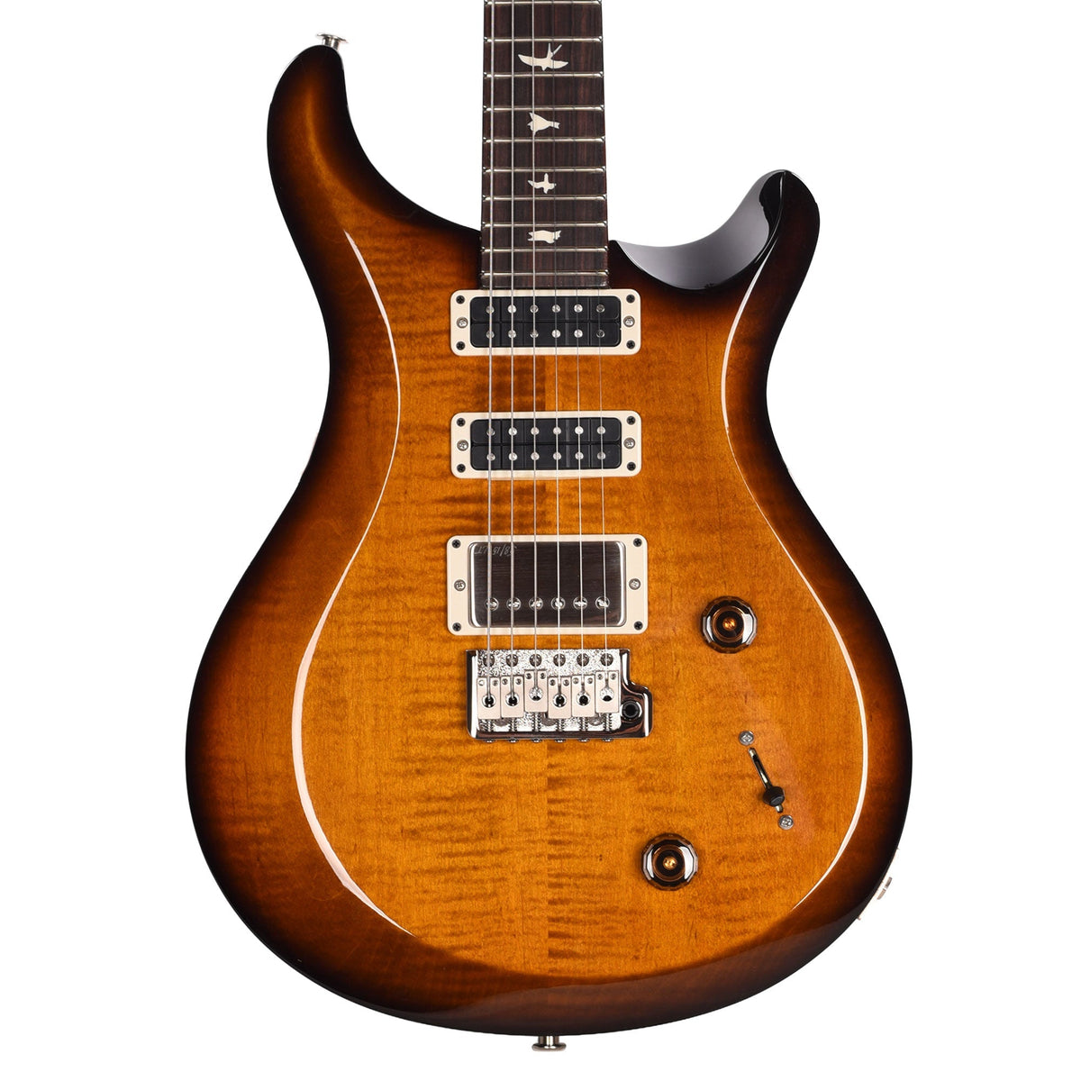 PRS S2 Studio Black Amber - Angle 2 | MUSICTONER