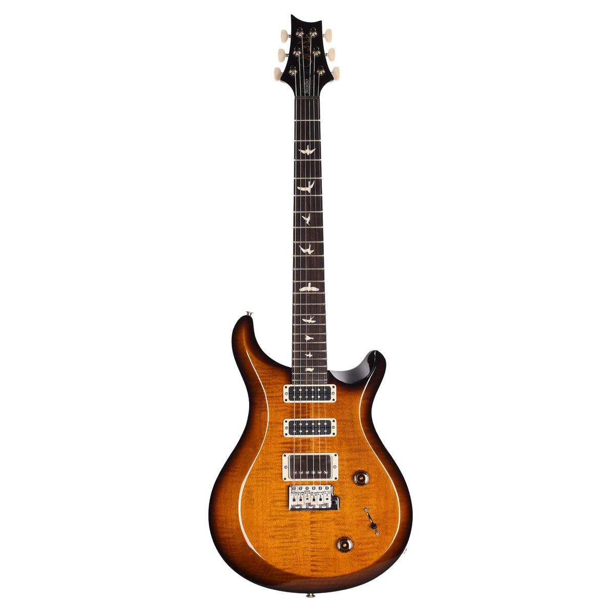 PRS S2 Studio Black Amber - Angle 4 | MUSICTONER