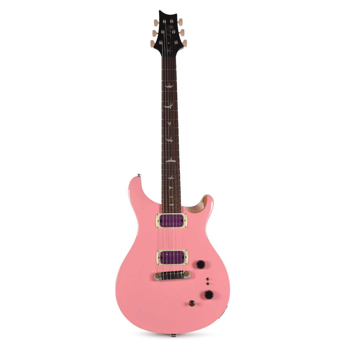 PRS SE Limited Edition Rock Lady Pink Pearl Top - Angle 4 | MUSICTONER