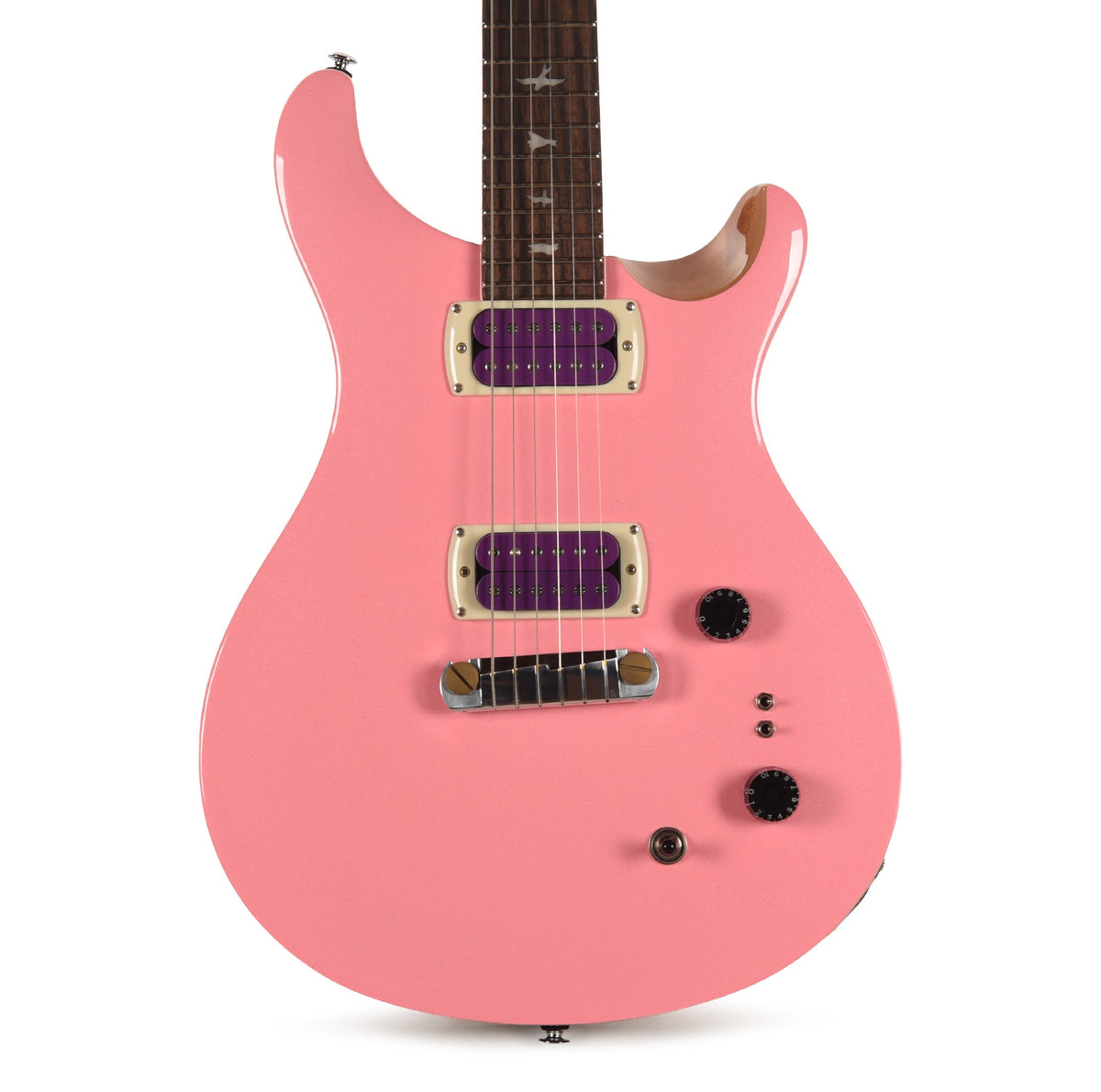 PRS SE Limited Edition Rock Lady Pink Pearl Top - Angle 2 | MUSICTONER