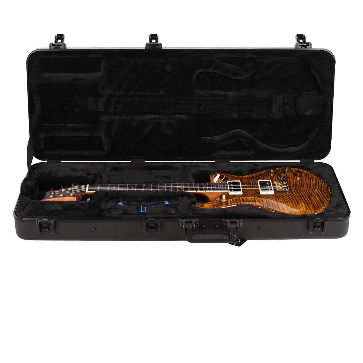 PRS Wood Library McCarty 594 Tremolo Flame 10 Top Tiger Eye - Angle 9 | MUSICTONER