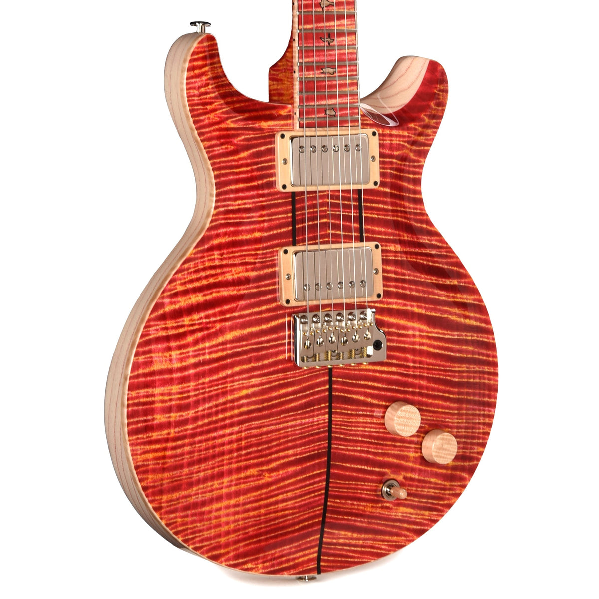 PRS Private Stock #11763 Santana Curly Maple/Swamp Ash Raspberry Lemon w/Stained Curly Maple Neck & Fingerboard
