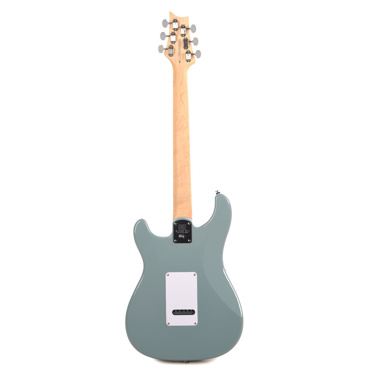 PRS SE Silver Sky Maple Stone Blue - Angle 5 | MUSICTONER