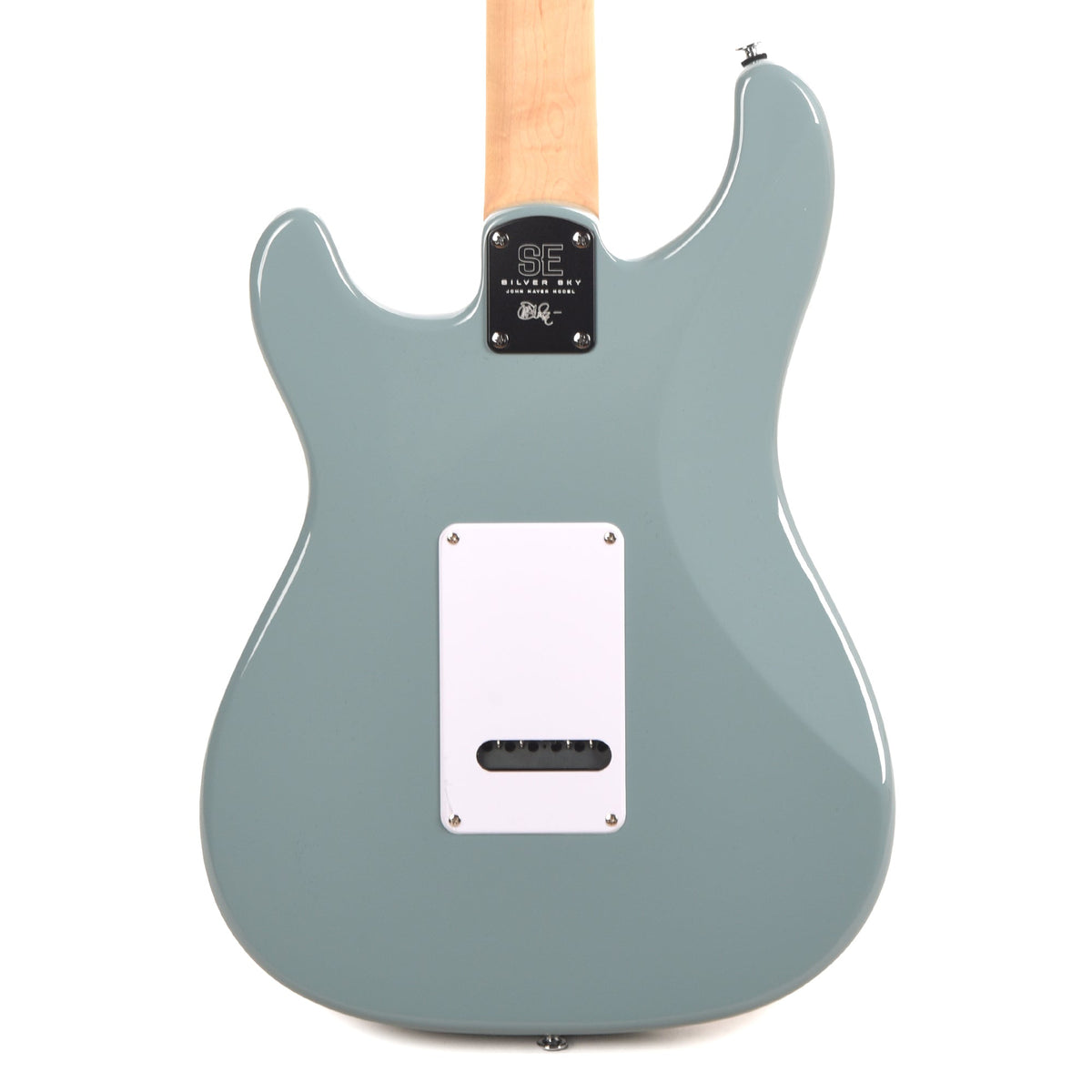 PRS SE Silver Sky Maple Stone Blue - Angle 3 | MUSICTONER