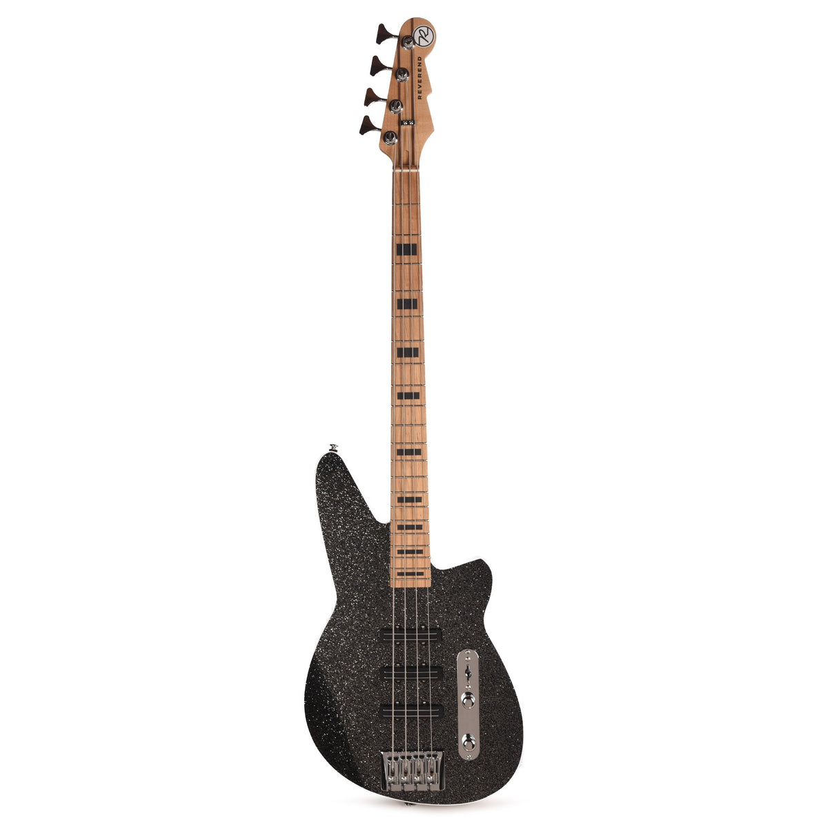 Reverend Triad Bass Guitar Black Sparkle - Angle 4 | MUSICTONER