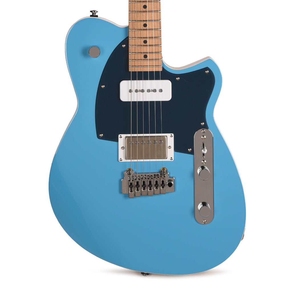 Reverend Charger H90 Electric Guitar w/ Wilkinson Ohana Blue - Angle 2 | MUSICTONER
