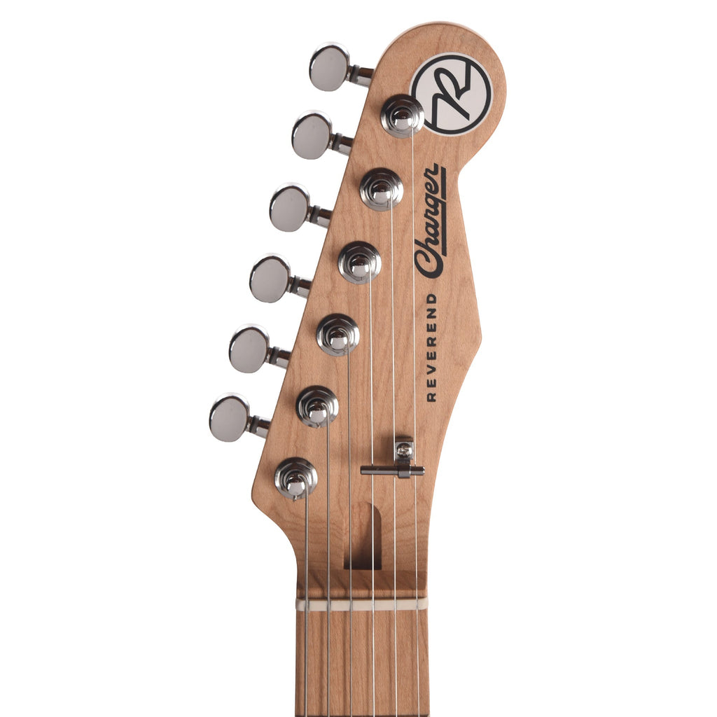 Reverend Charger H90 Electric Guitar w/ Wilkinson Ohana Blue - Angle 6 | MUSICTONER