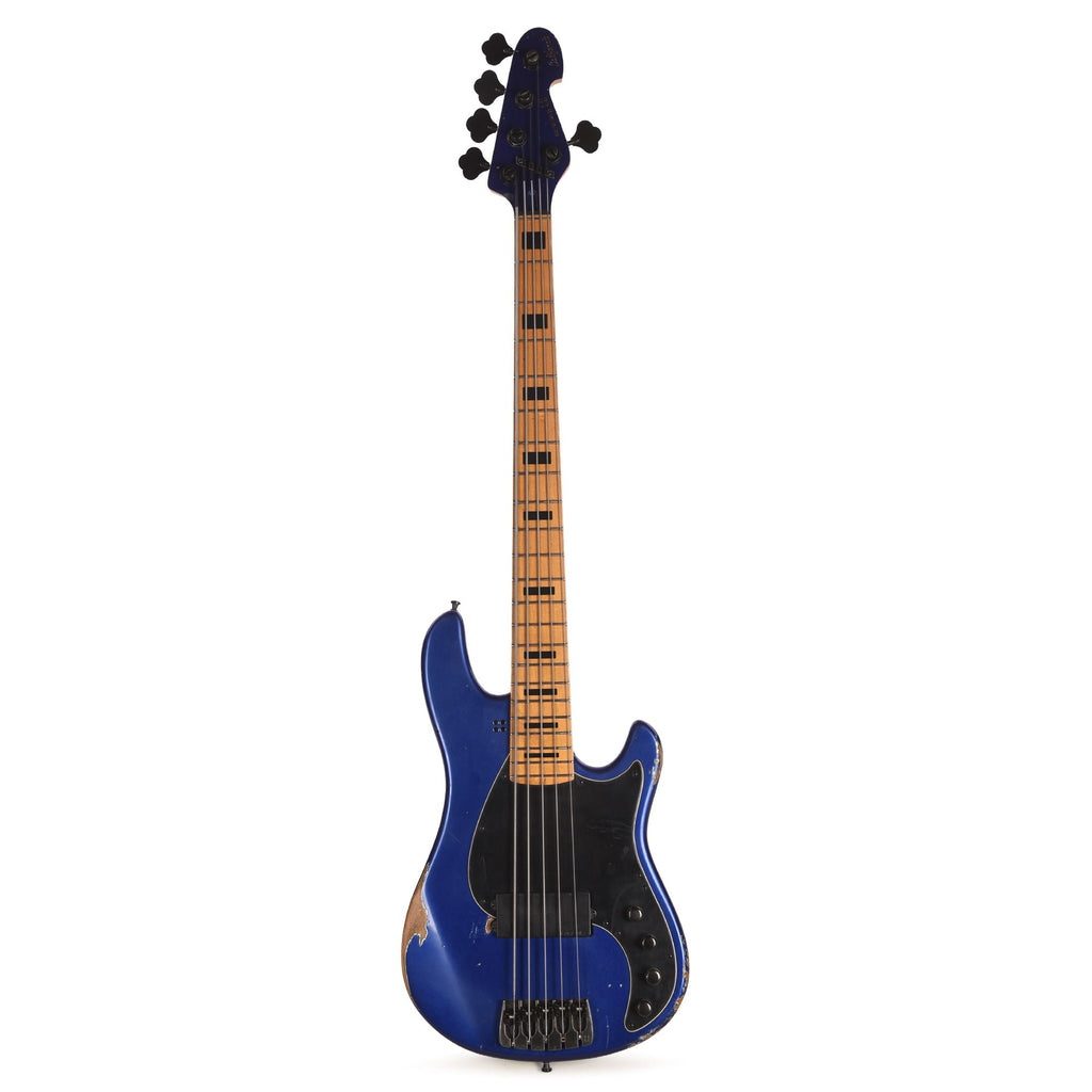 Sandberg California Central 5-String Extra Long Scale Hardcore Reserve San Remo Blue - Angle 4 | MUSICTONER