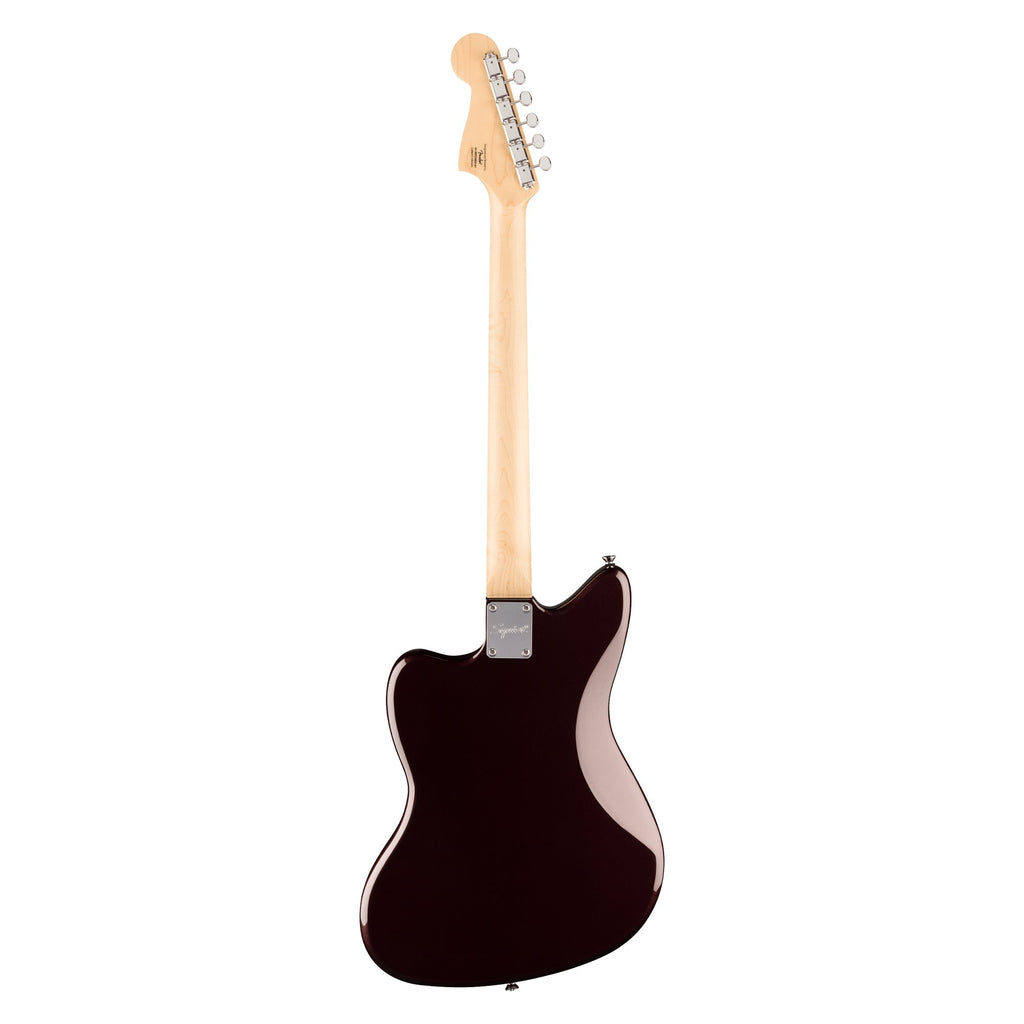Squier Paranormal Baritone Jazzmaster HH Oxblood w/Painted Headcap - Angle 2 | MUSICTONER