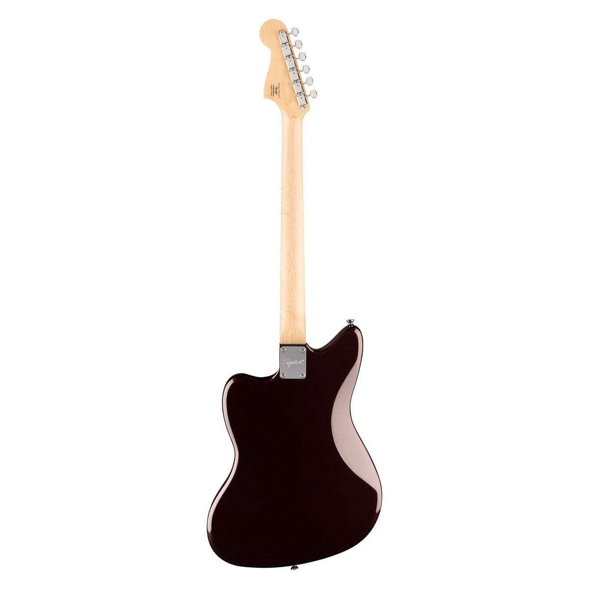 Squier Paranormal Baritone Jazzmaster HH Oxblood w/Painted Headcap - Angle 2 | MUSICTONER