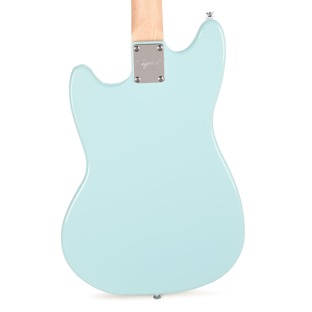 Squier Sonic Mustang Daphne Blue - Angle 3 | MUSICTONER