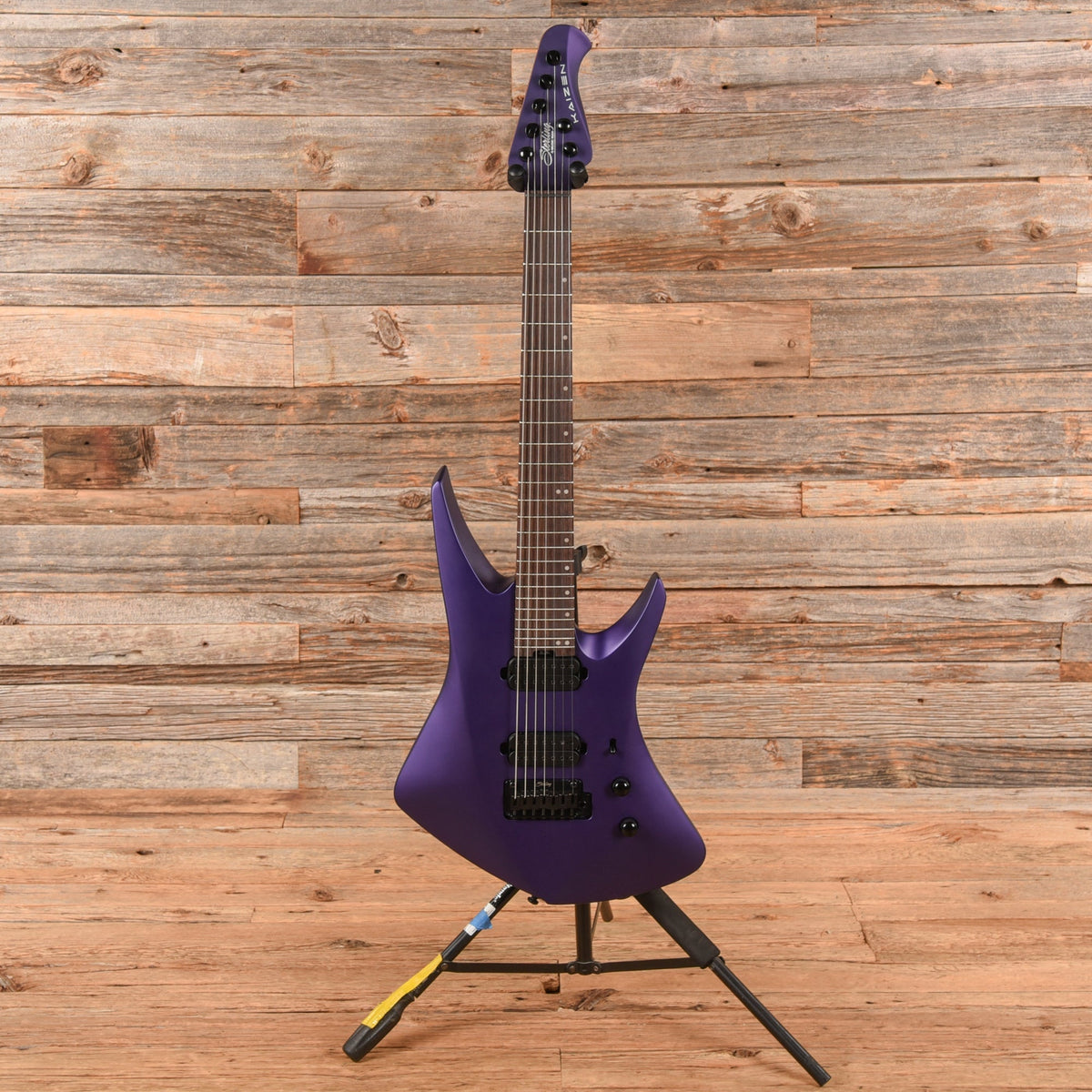 Sterling by Music Man Kaizen 7-String Firemist Purple Satin - Angle 4 | MUSICTONER