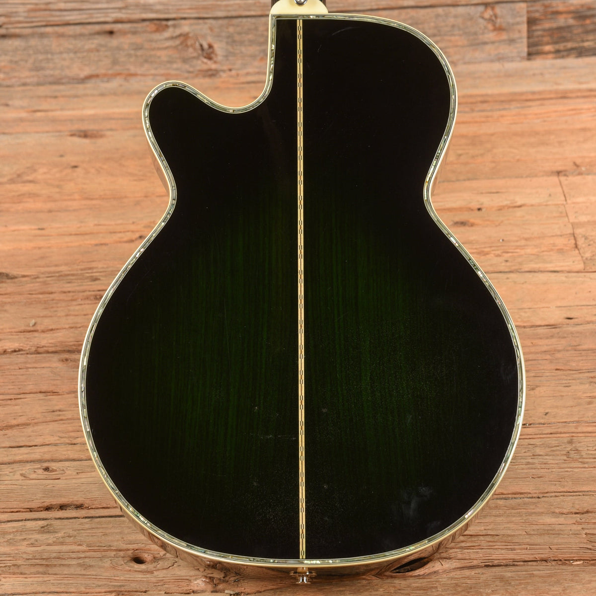 Takamine Custom Acoustic Guitar Green Green - John Oates - Angle 3 | MUSICTONER