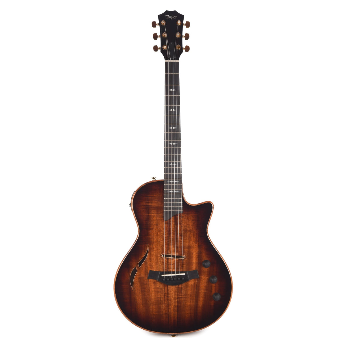 Taylor T5z Custom Hawaiian Koa Shaded Edgeburst - Angle 4 | MUSICTONER